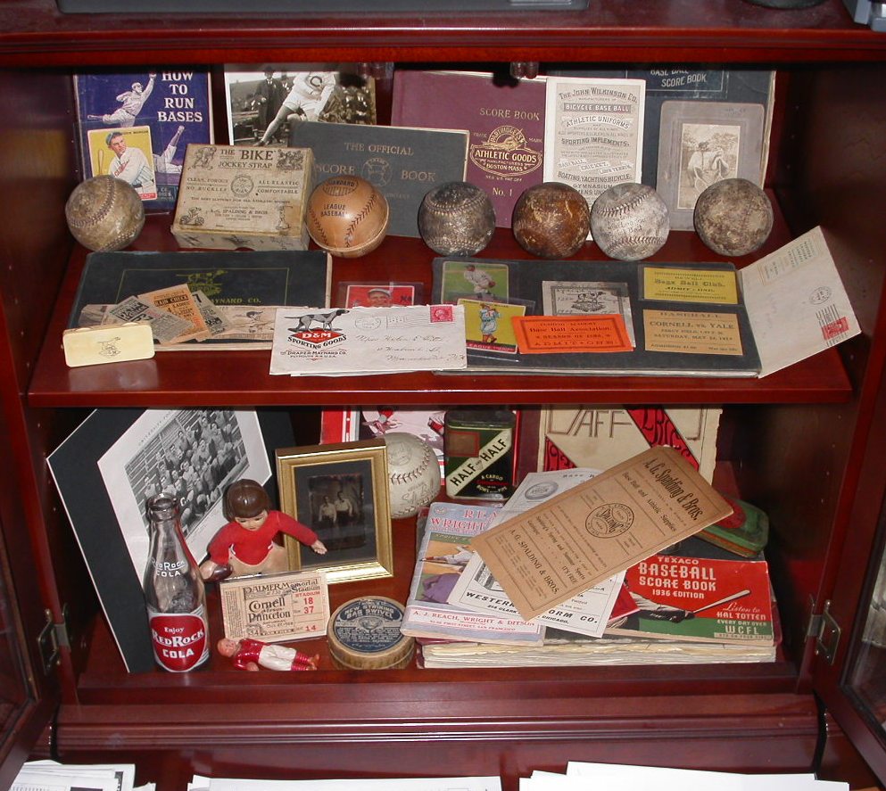 Vintage Sports Collector Memorabilia Room