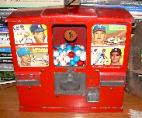 1950s Baseball Card and Gumball Vending Machine